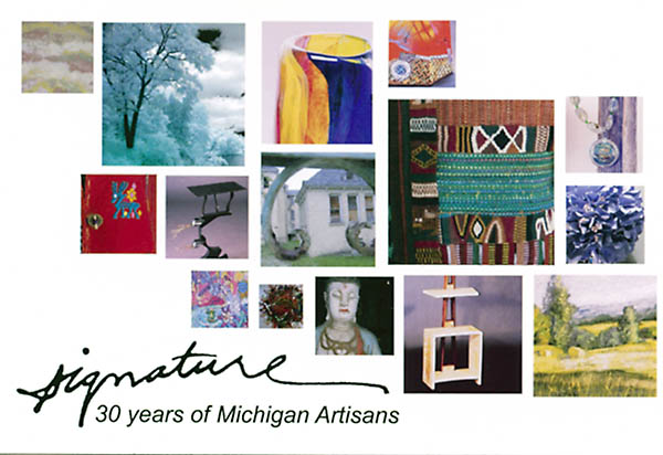 Postcard of Signature Exhibt at the Downriver Council for the Arts.