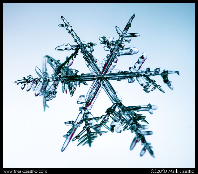 Photograph of a Snowflake Snow Crystal Photograph