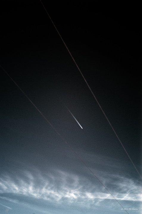 Contrail with Power Lines